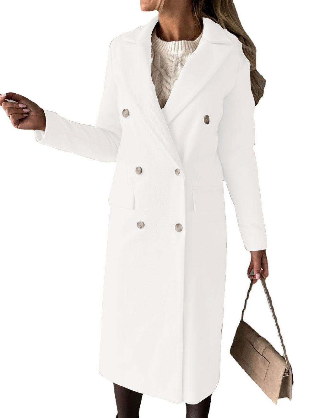 Classic Double-Breasted Longline Coat