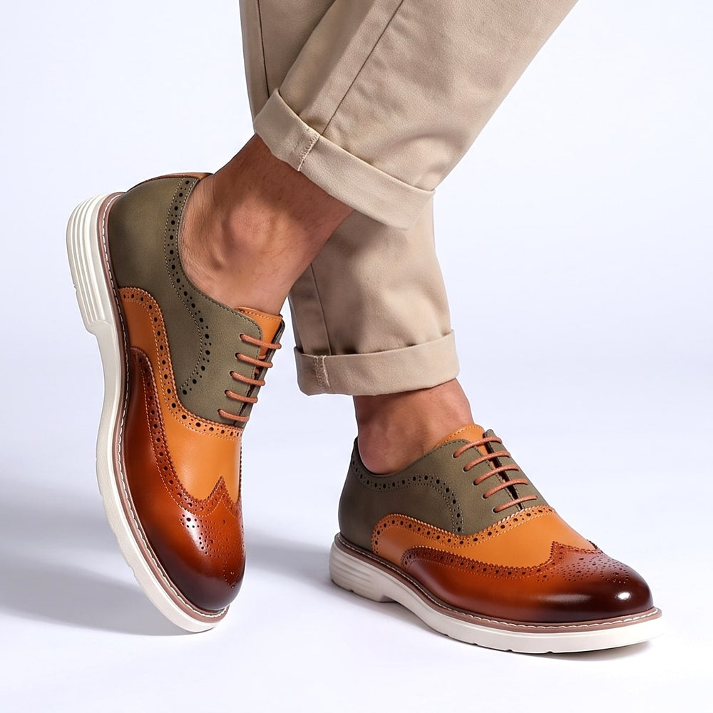 Men's Two-Tone Wingtip Oxfords