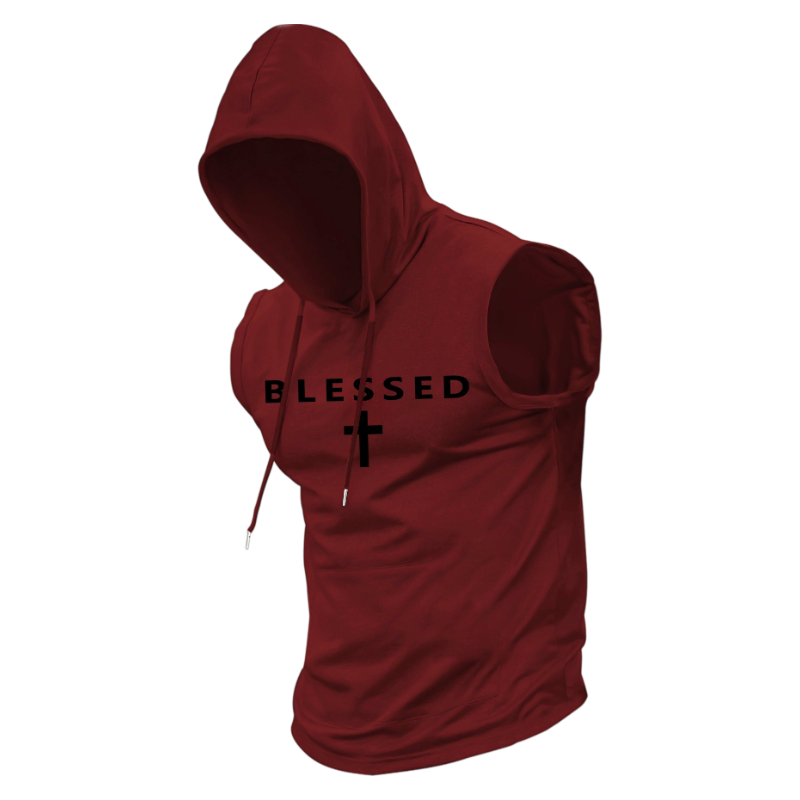 Men's Blessed Graphic Hooded Tank Top