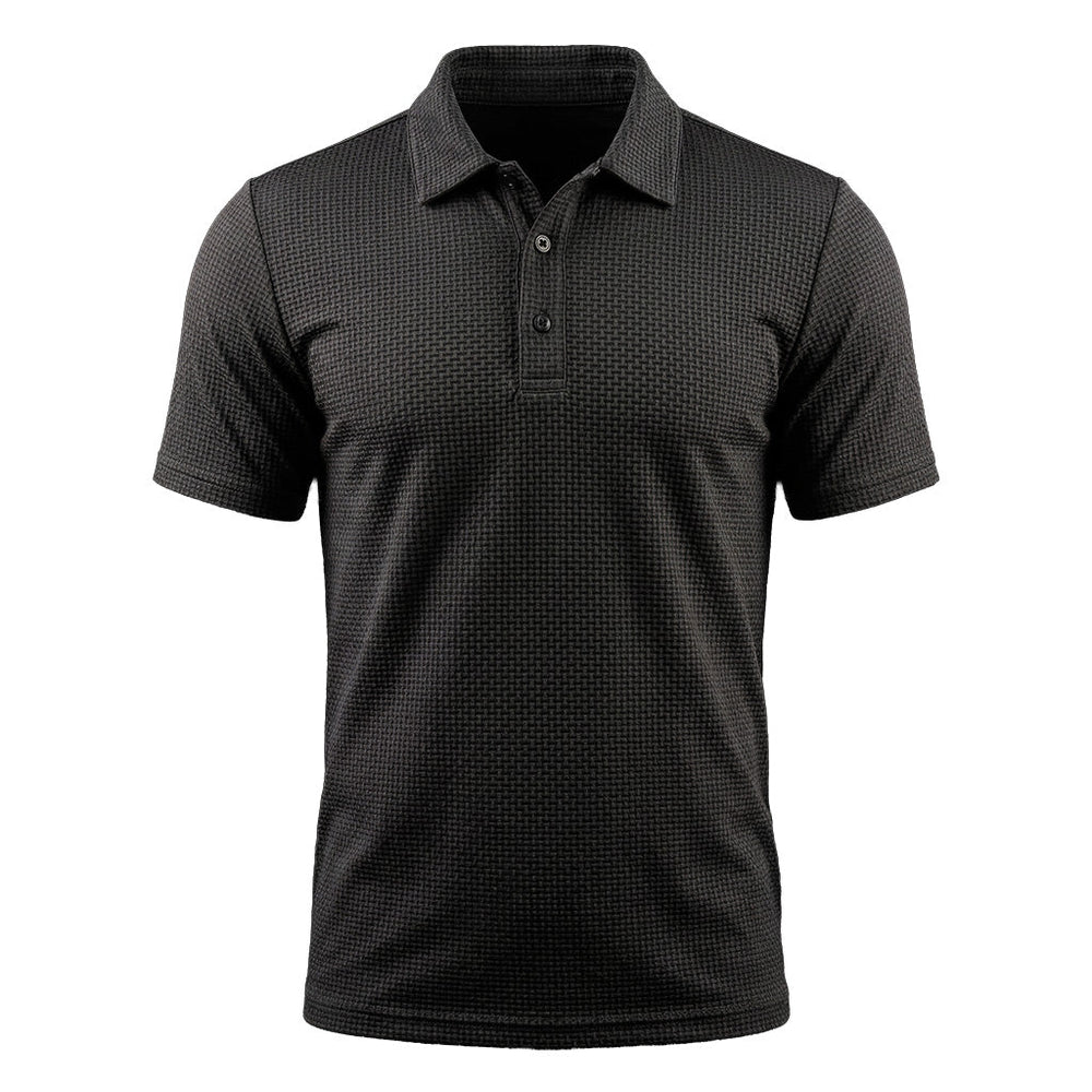Men's Textured Stretch Polo Shirt