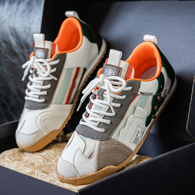 Men's Patchwork Retro Gum-Sole Sneakers