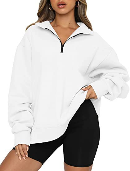 Oversized Half-Zip Pullover Sweatshirt