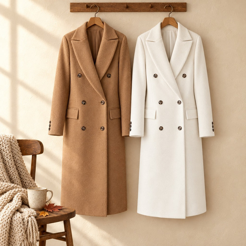 Classic Double-Breasted Longline Coat