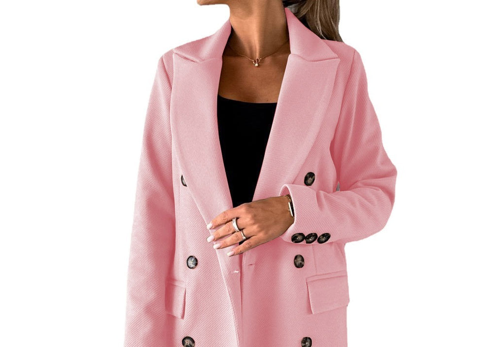 Classic Double-Breasted Longline Coat