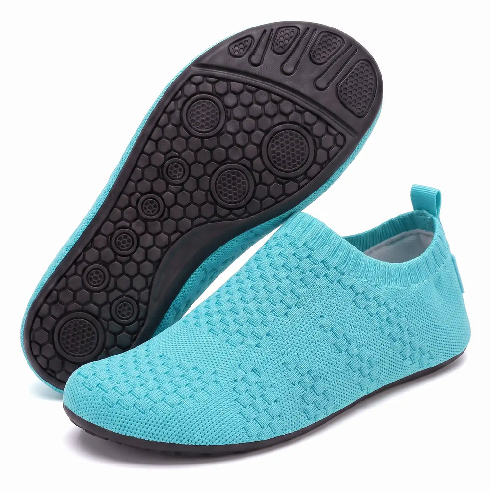 Knit Sock Slippers with Non-Slip Sole