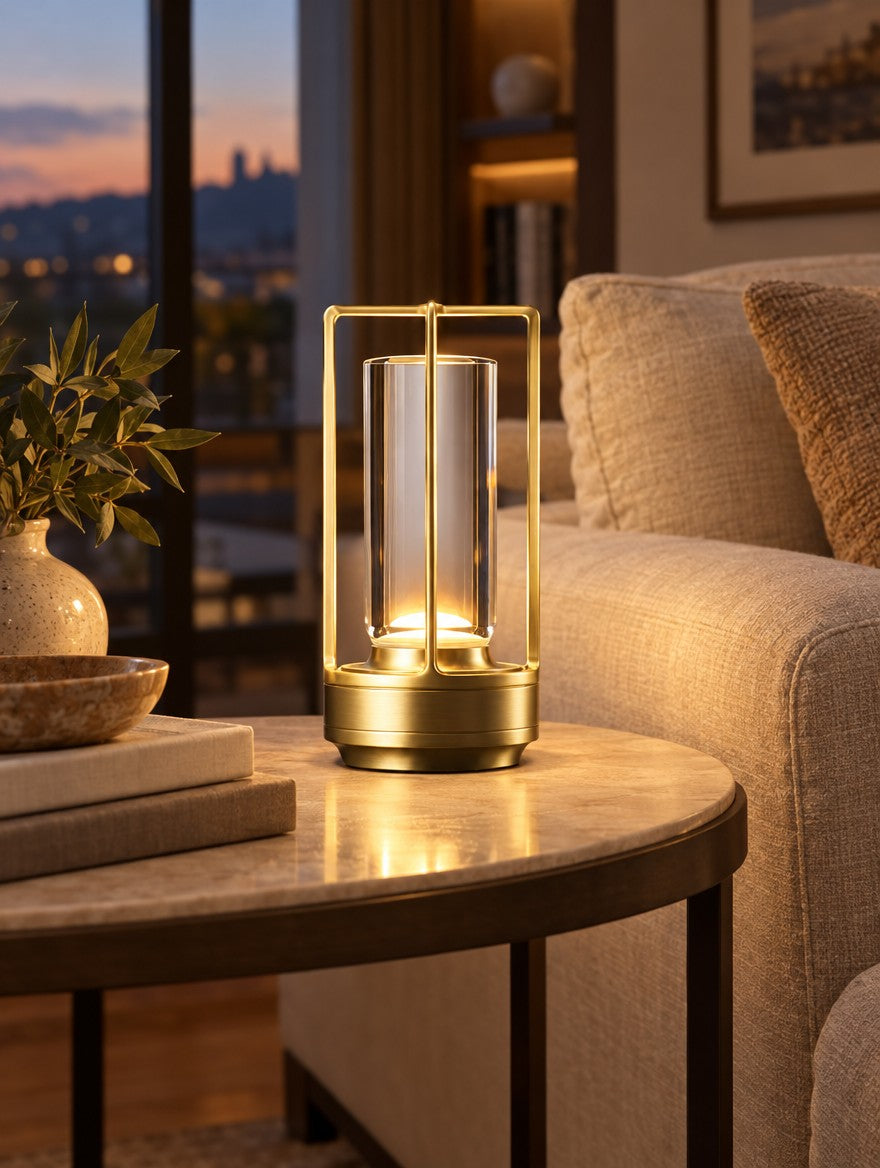 Cordless Crystal Lantern Lamp