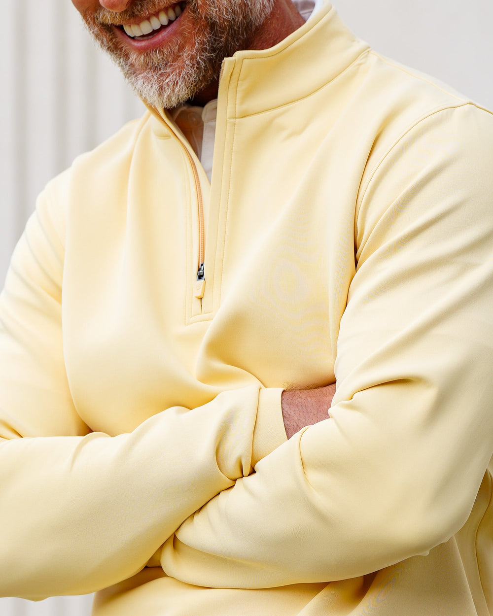 Men's Textured Stretch Quarter-Zip Pullover