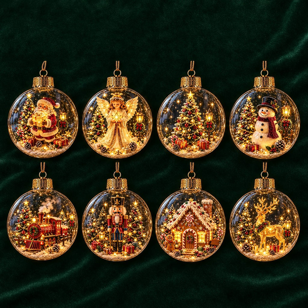 Glowing Christmas Diorama Ornaments
