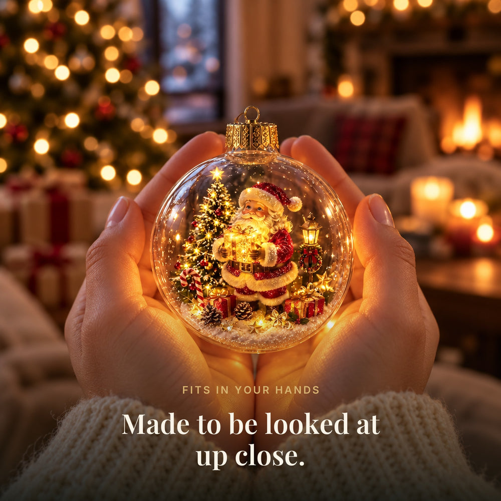 Glowing Christmas Diorama Ornaments
