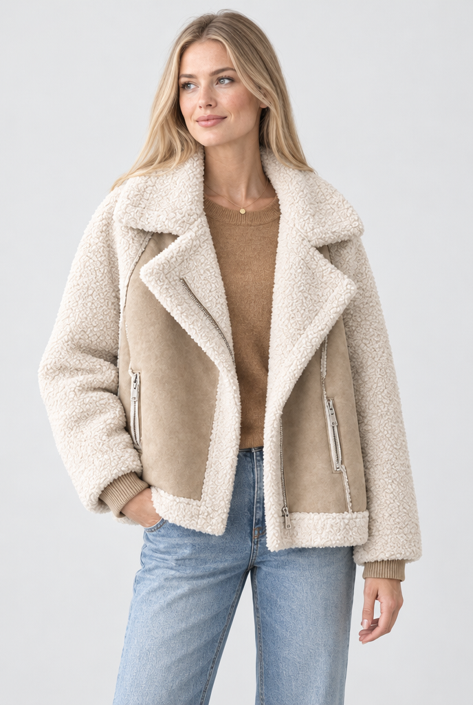 Cream aviator jacket, hero