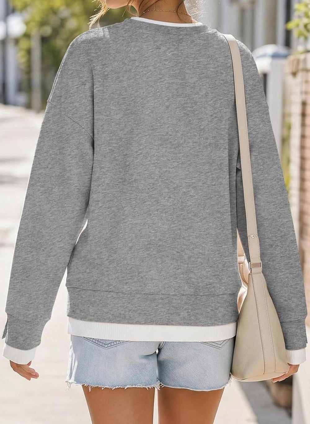 Layered-Look Oversized Sweatshirt