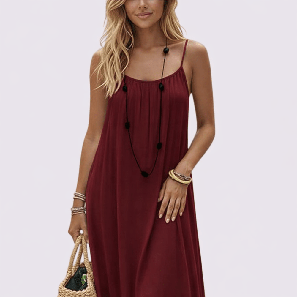 Scoop-Back Swing Slip Dress