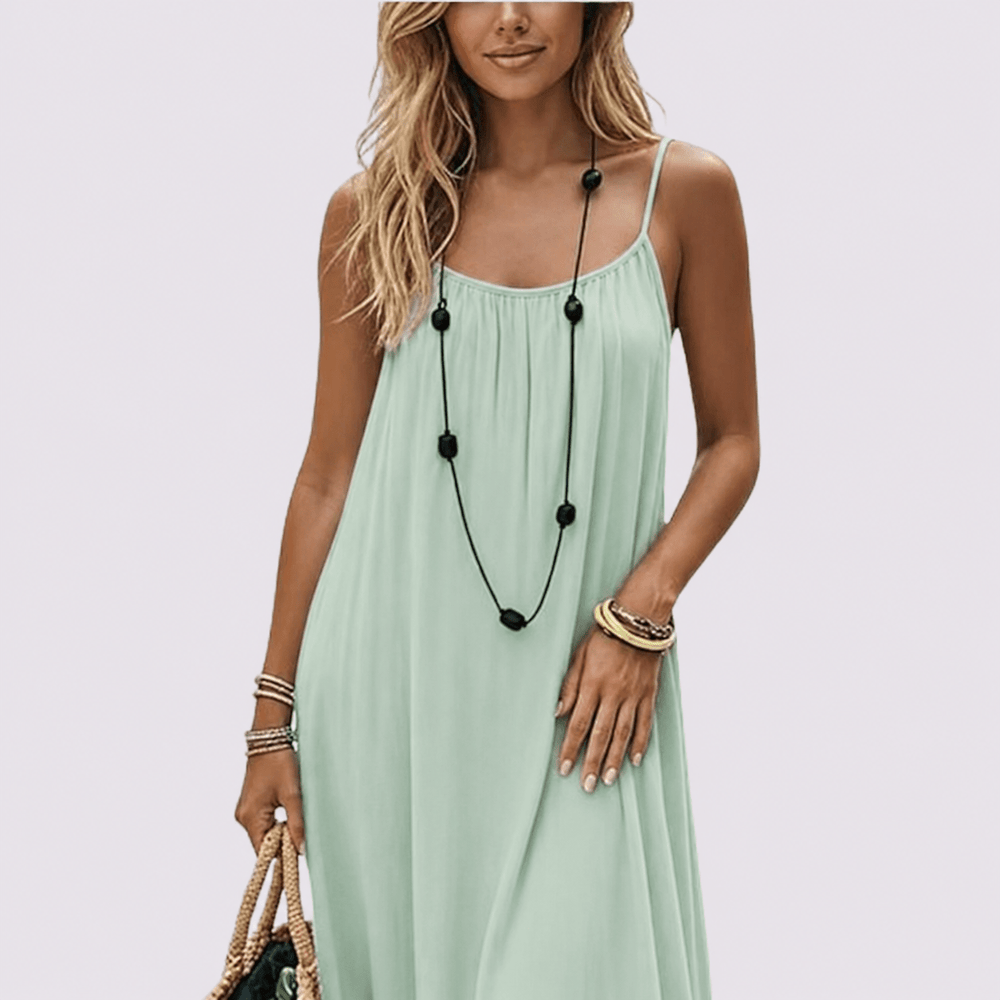 Scoop-Back Swing Slip Dress