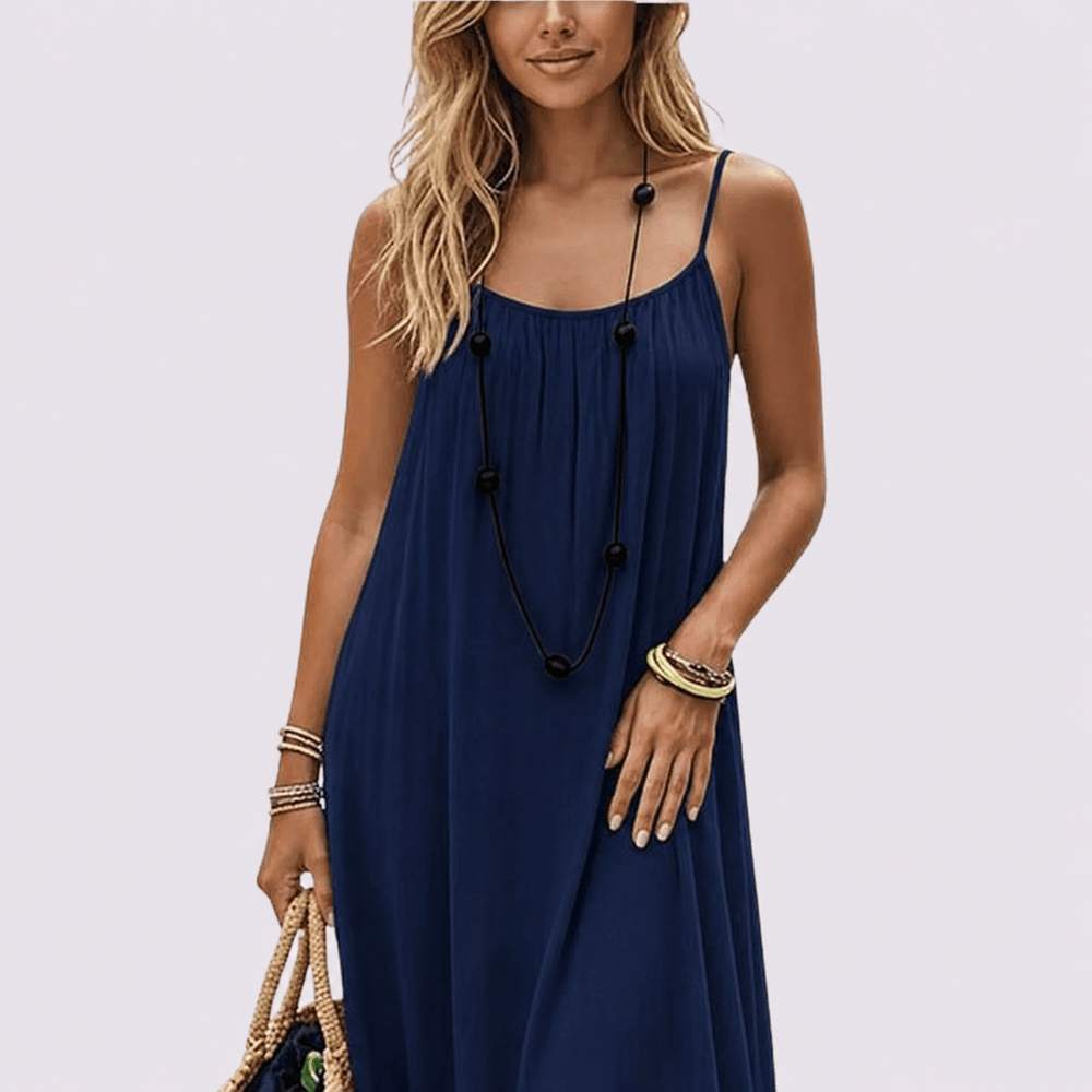 Scoop-Back Swing Slip Dress