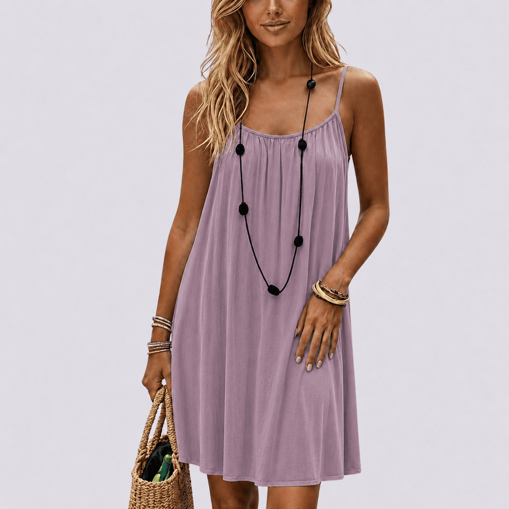 Scoop-Back Swing Slip Dress