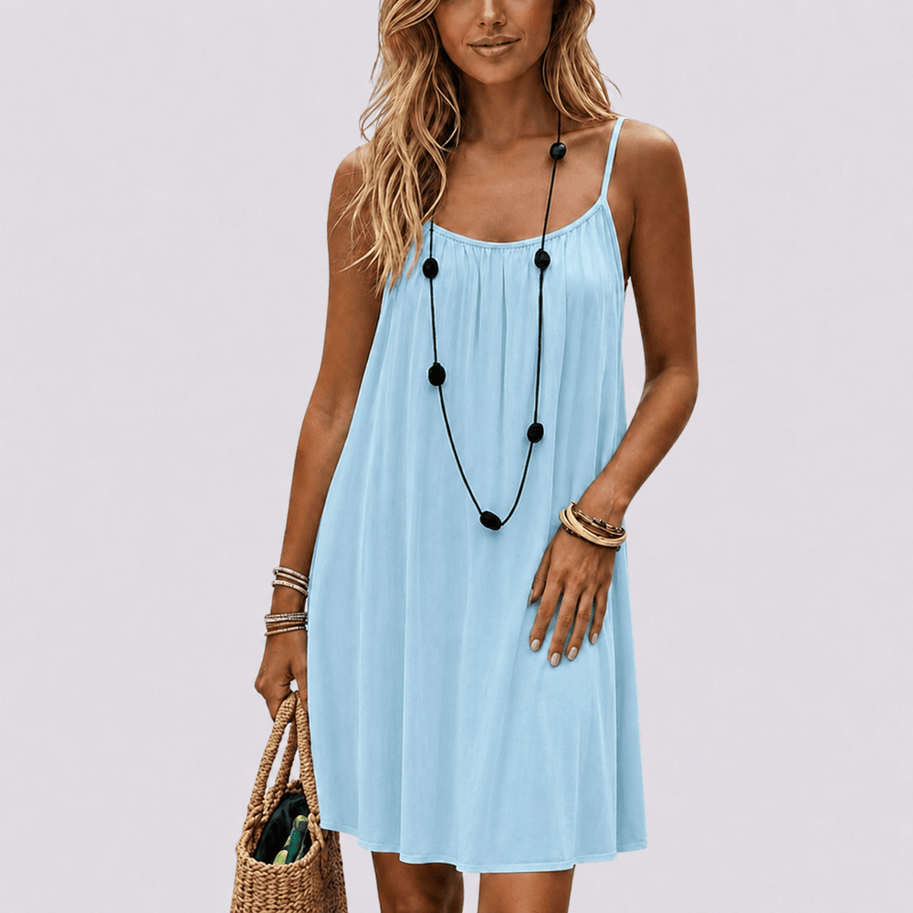 Scoop-Back Swing Slip Dress