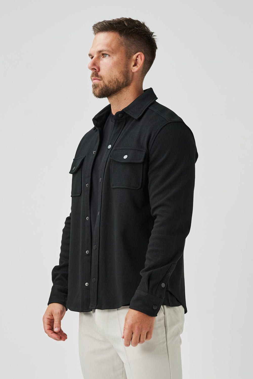 Men's Brushed Twill Button Overshirt