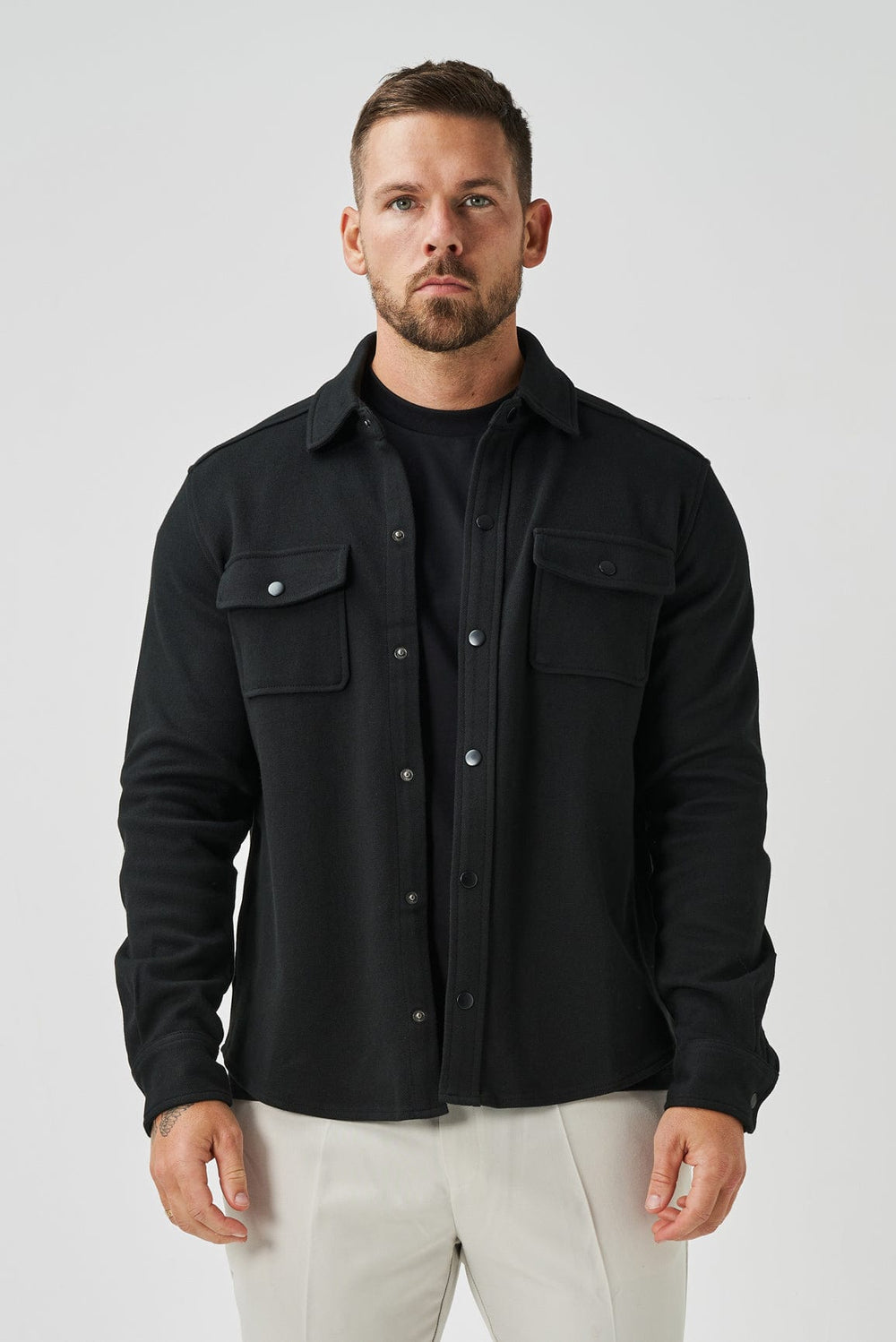 Men's Brushed Twill Button Overshirt