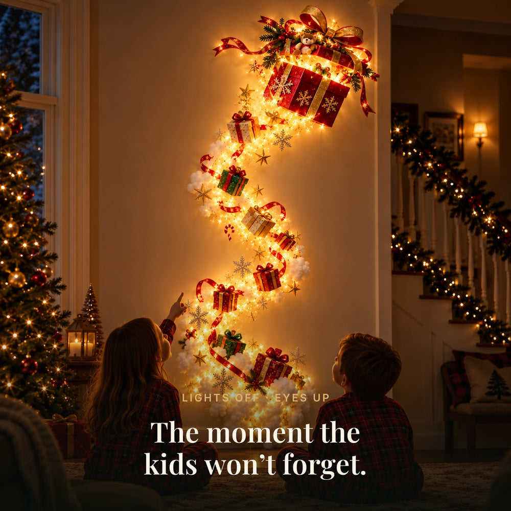Gift Box Light Trail Wall Decor