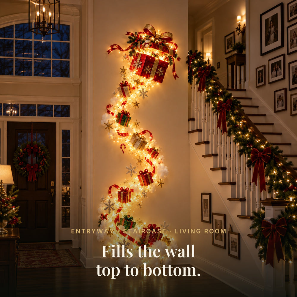 Gift Box Light Trail Wall Decor
