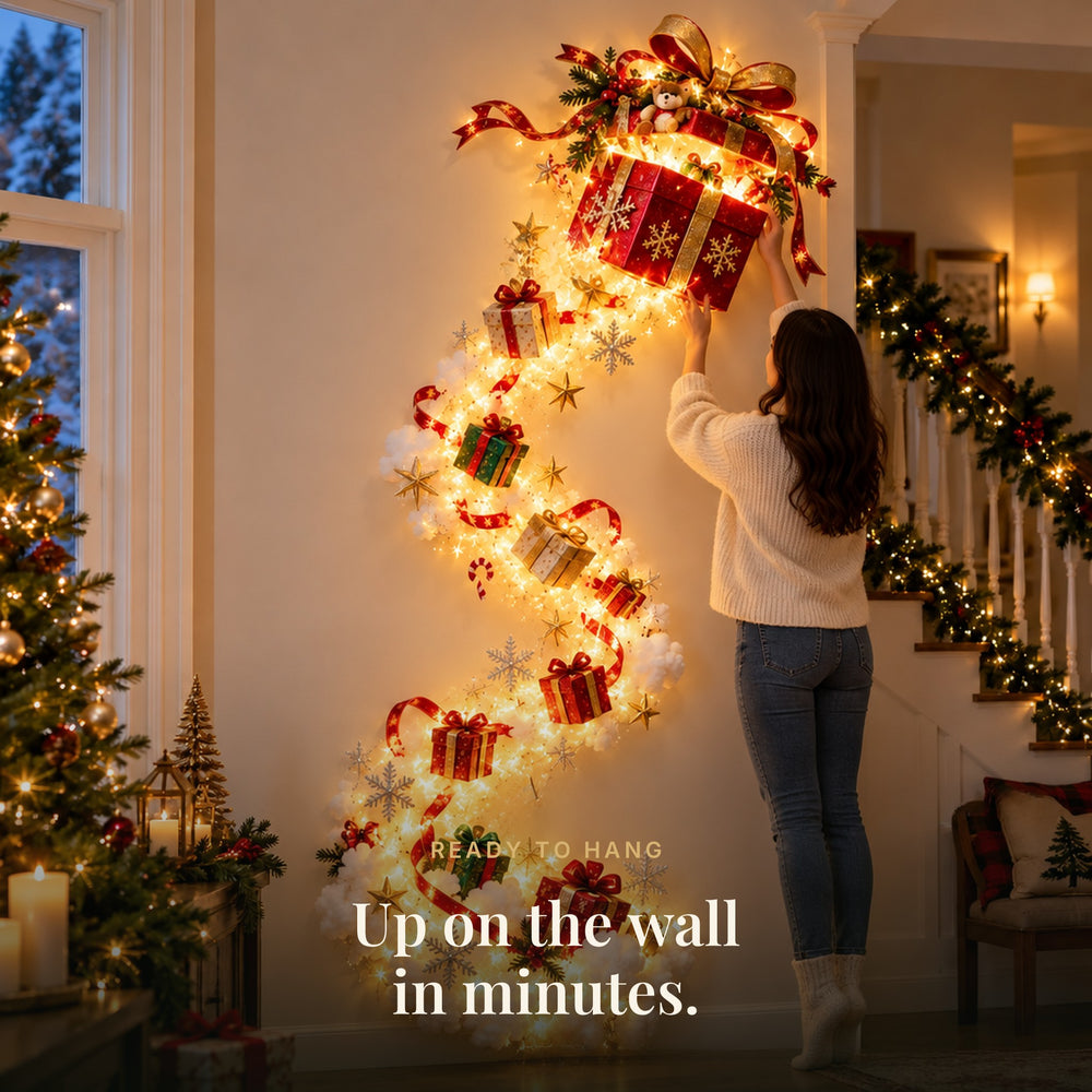 Gift Box Light Trail Wall Decor