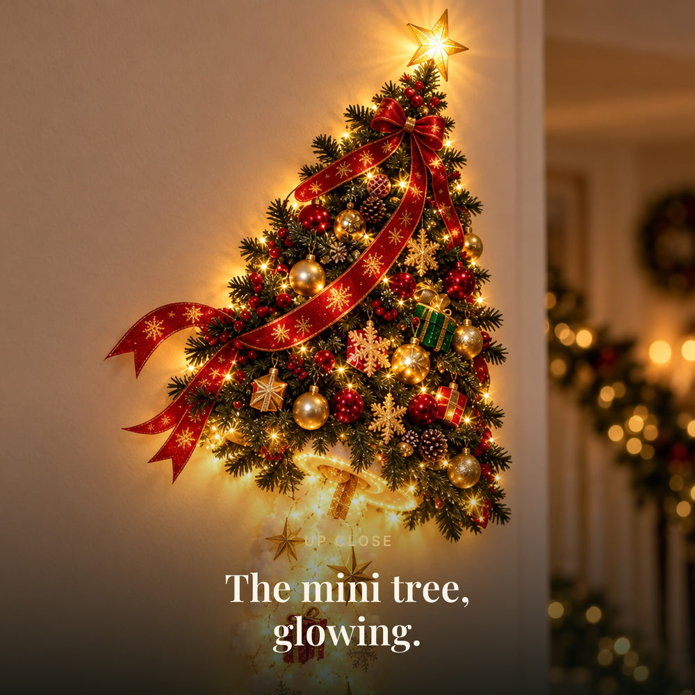 Christmas Tree Light Trail Wall Decor
