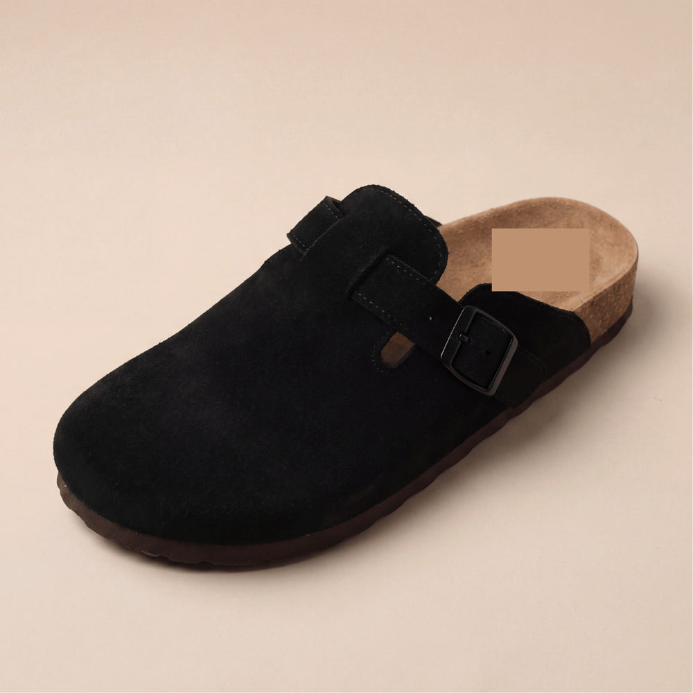 Men's Suede-Finish Cork Footbed Clogs