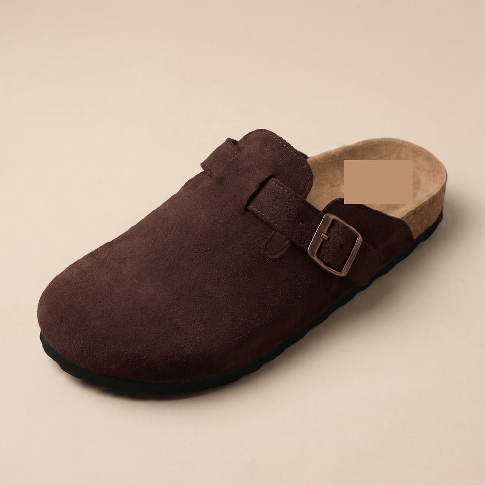 Men's Suede-Finish Cork Footbed Clogs