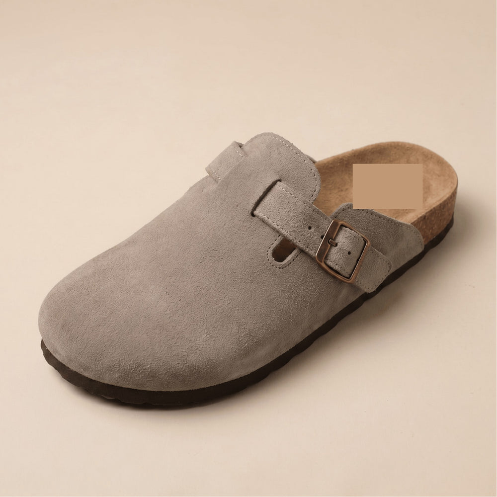 Men's Suede-Finish Cork Footbed Clogs