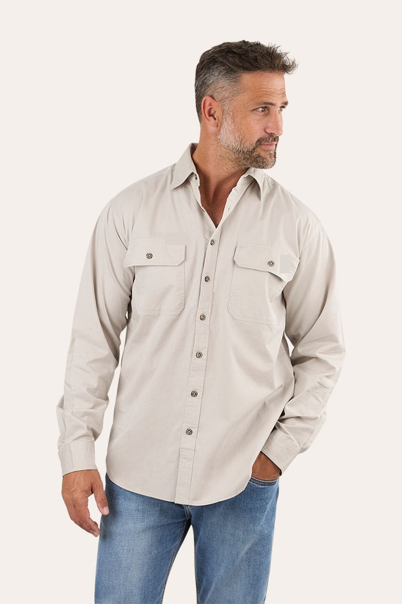 Men's Twin-Pocket Button-Up Work Shirt