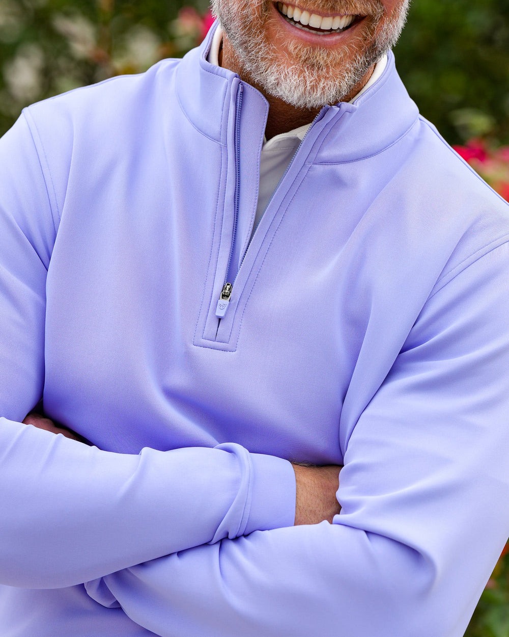 Men's Textured Stretch Quarter-Zip Pullover