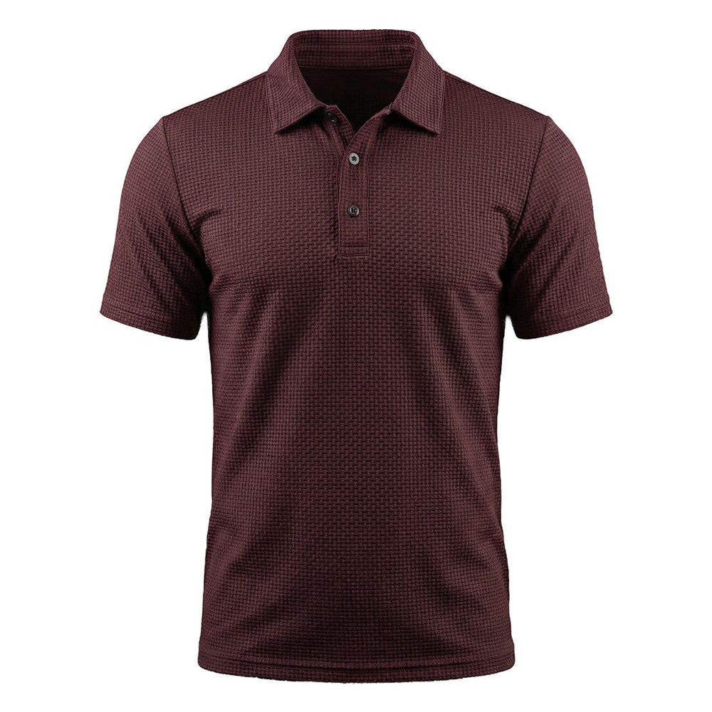 Men's Textured Stretch Polo Shirt