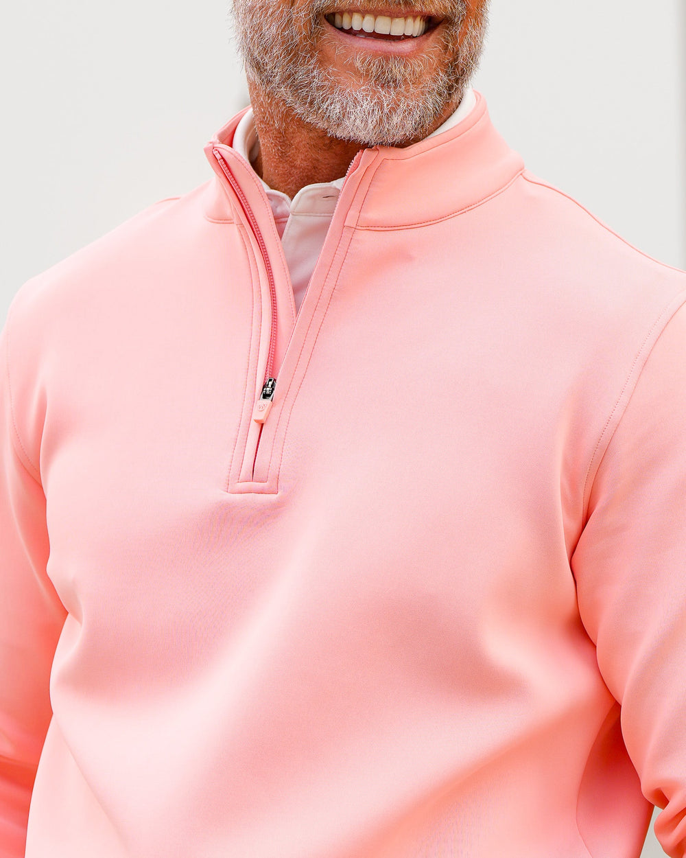 Men's Textured Stretch Quarter-Zip Pullover