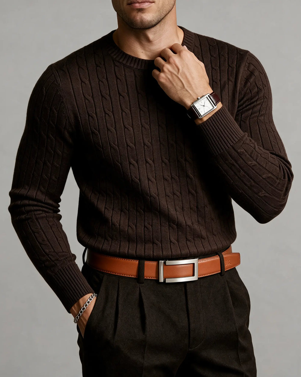 Men's Holeless Ratchet Track Belt