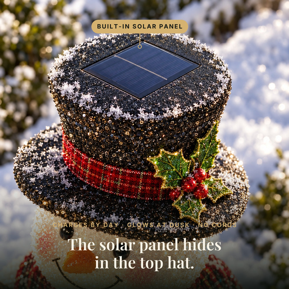 Snowman Magic Fountain Solar Garden Light