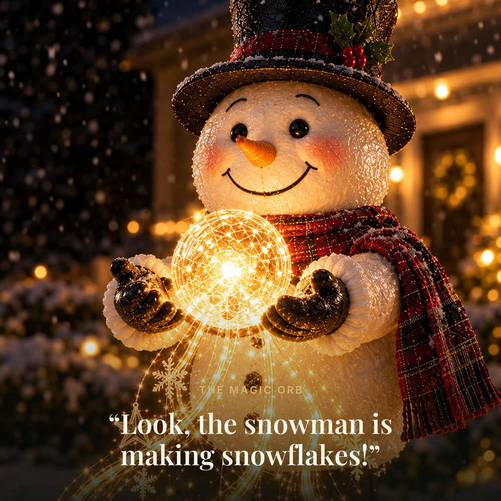 Snowman Magic Fountain Solar Garden Light