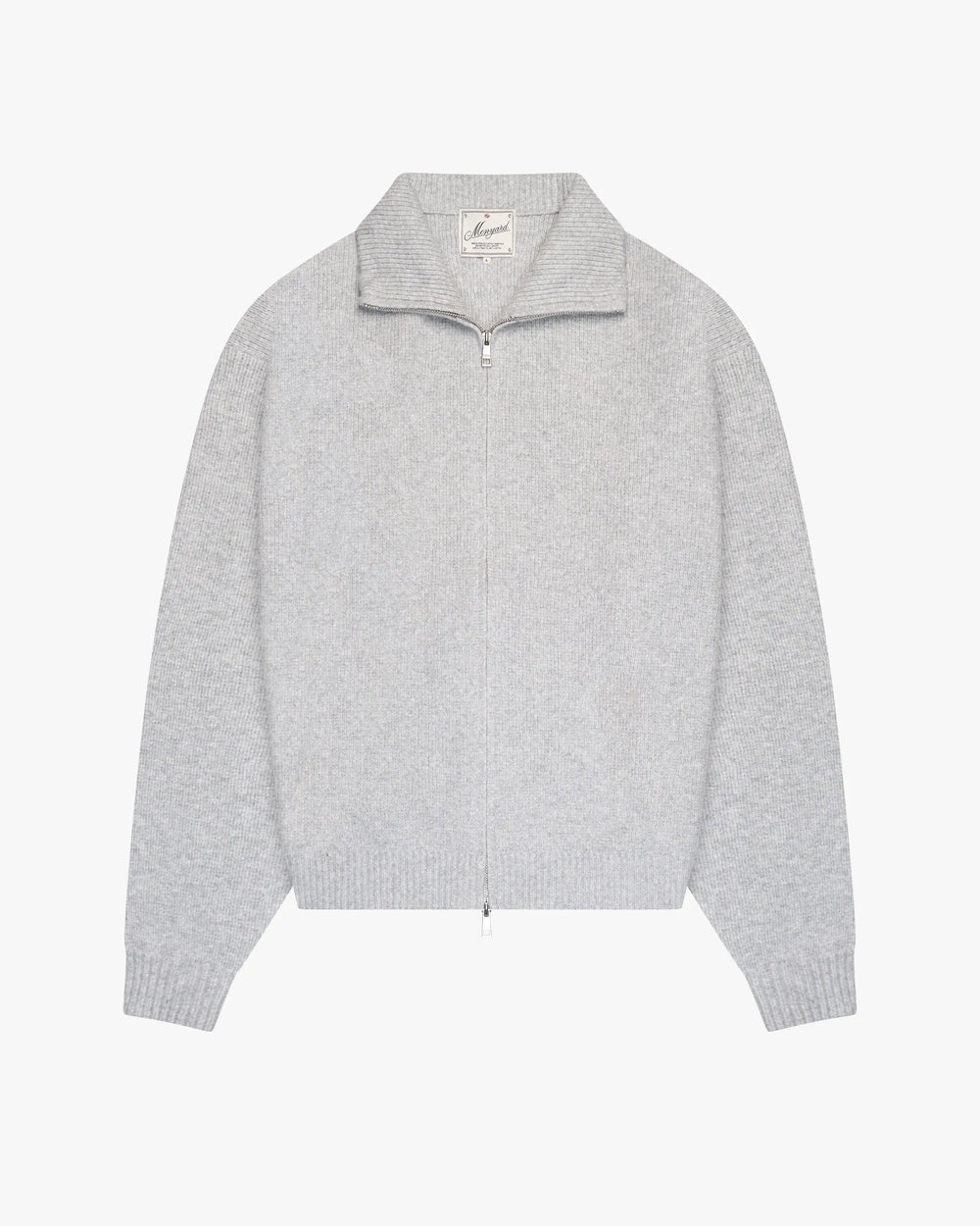 Men's Zip-Up Funnel Neck Knit Cardigan