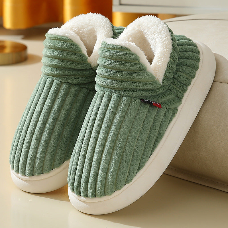 Ribbed Plush Bootie Slippers