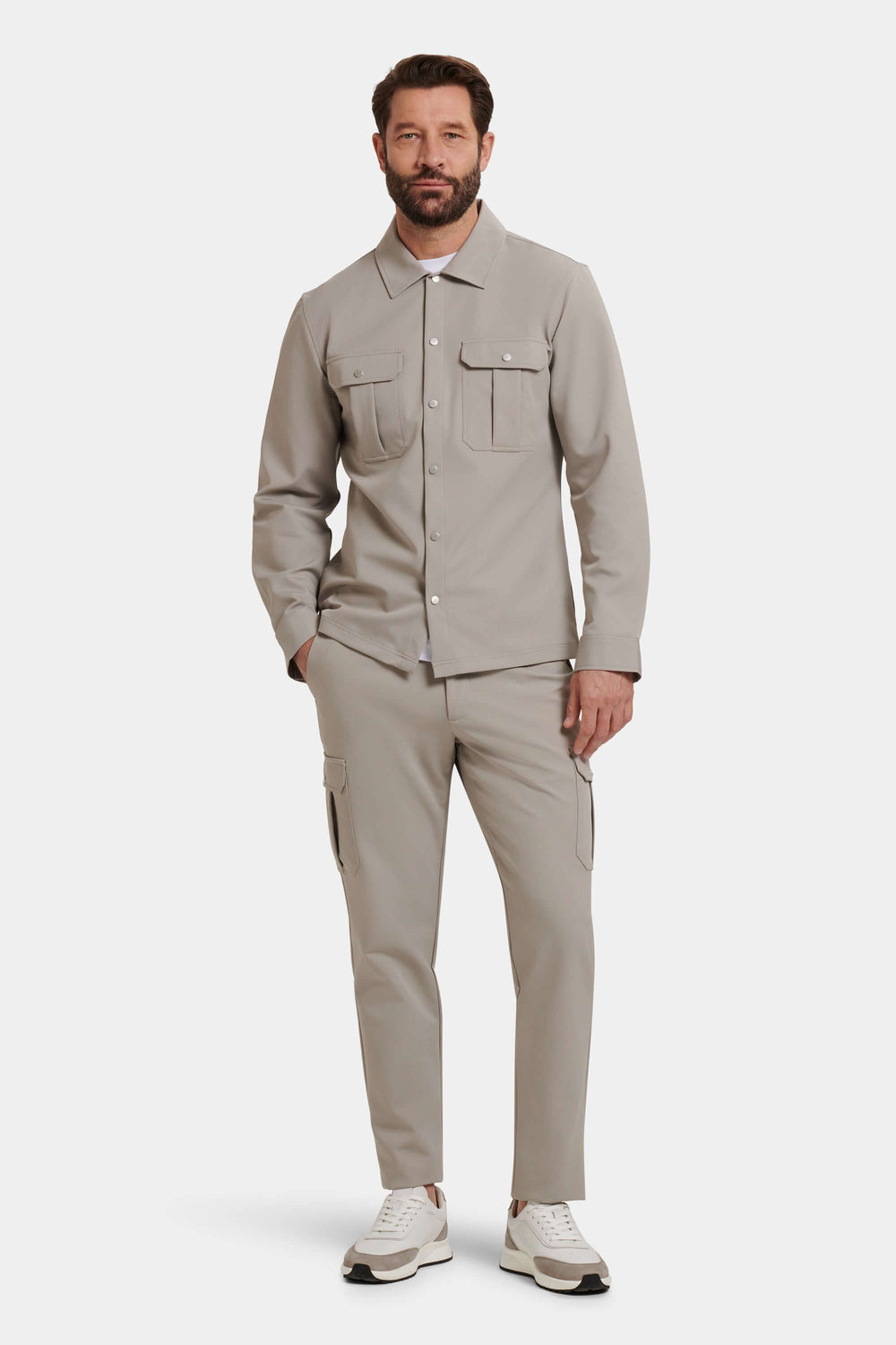 Men's Stretch Tech Cargo Snap Overshirt