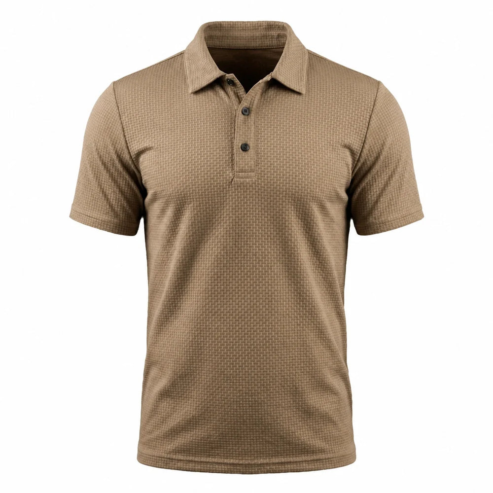 Men's Textured Stretch Polo Shirt