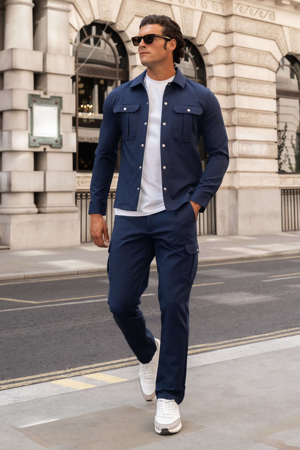 Men's Stretch Tech Cargo Snap Overshirt