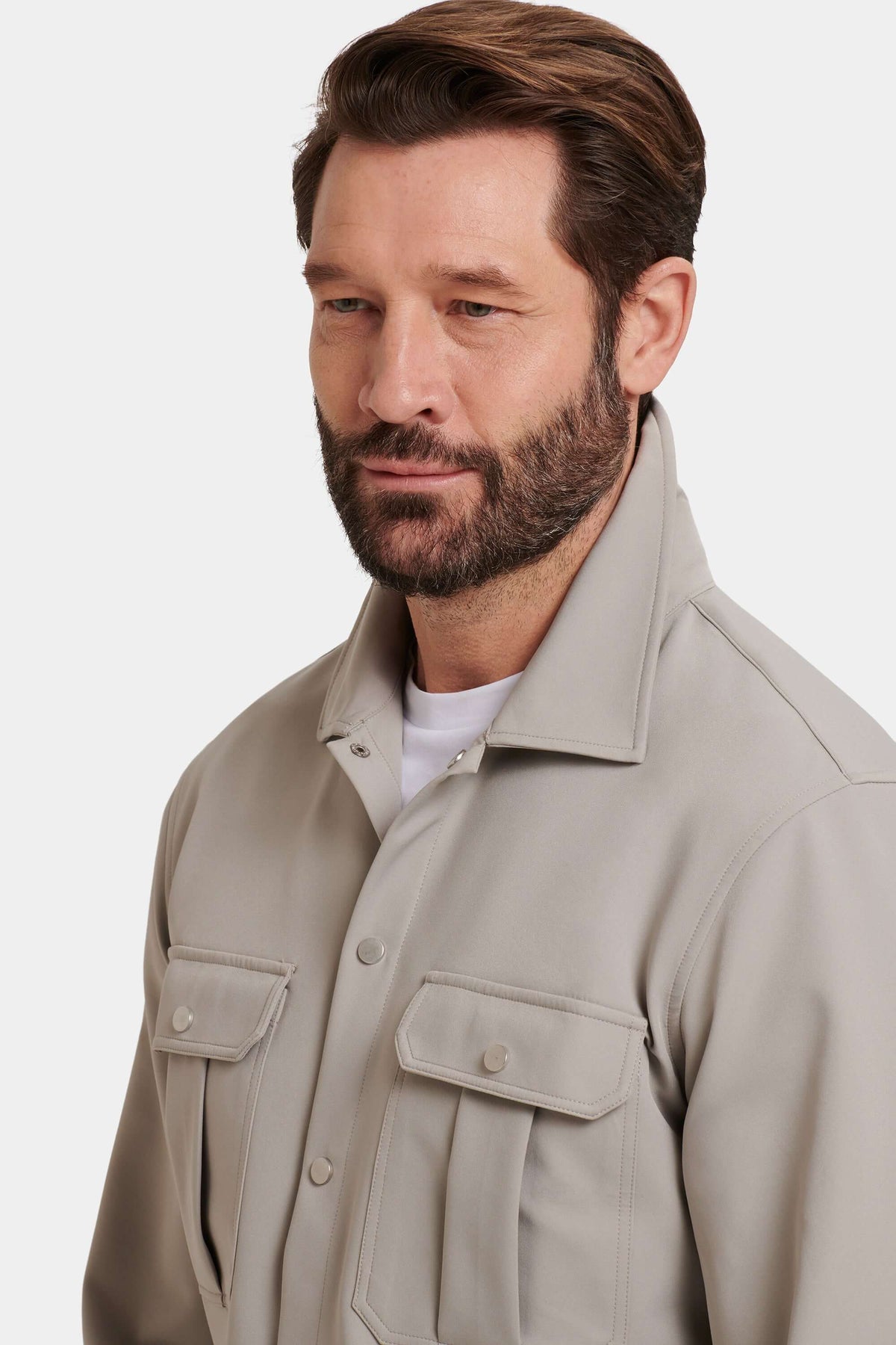 Men's Stretch Tech Cargo Snap Overshirt