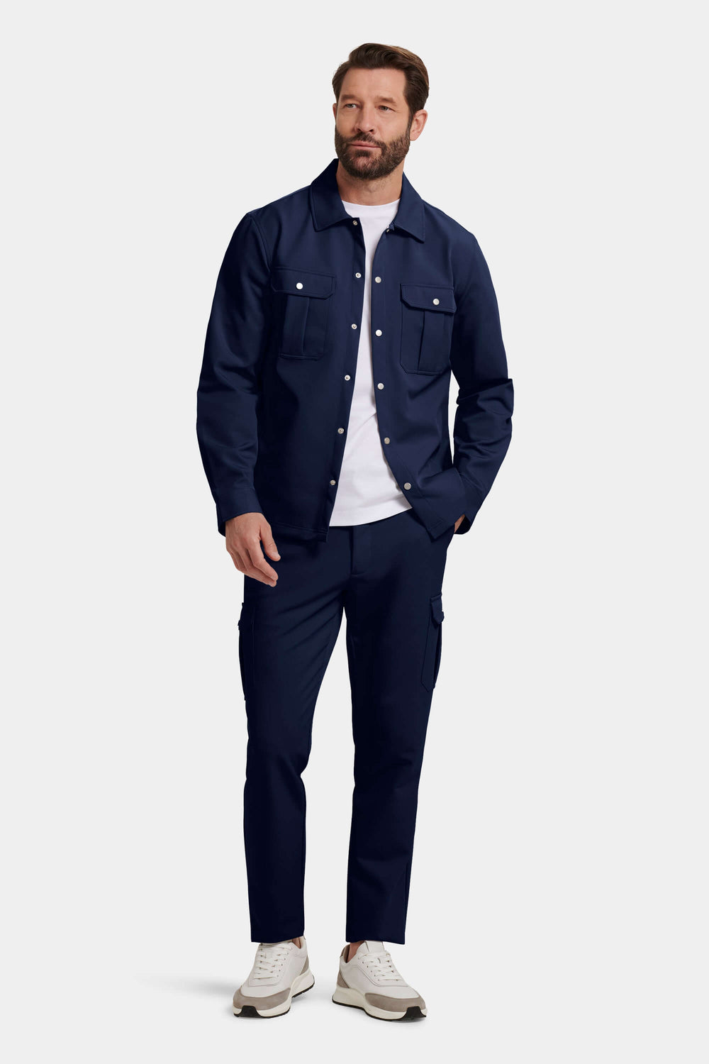 Men's Stretch Tech Cargo Snap Overshirt