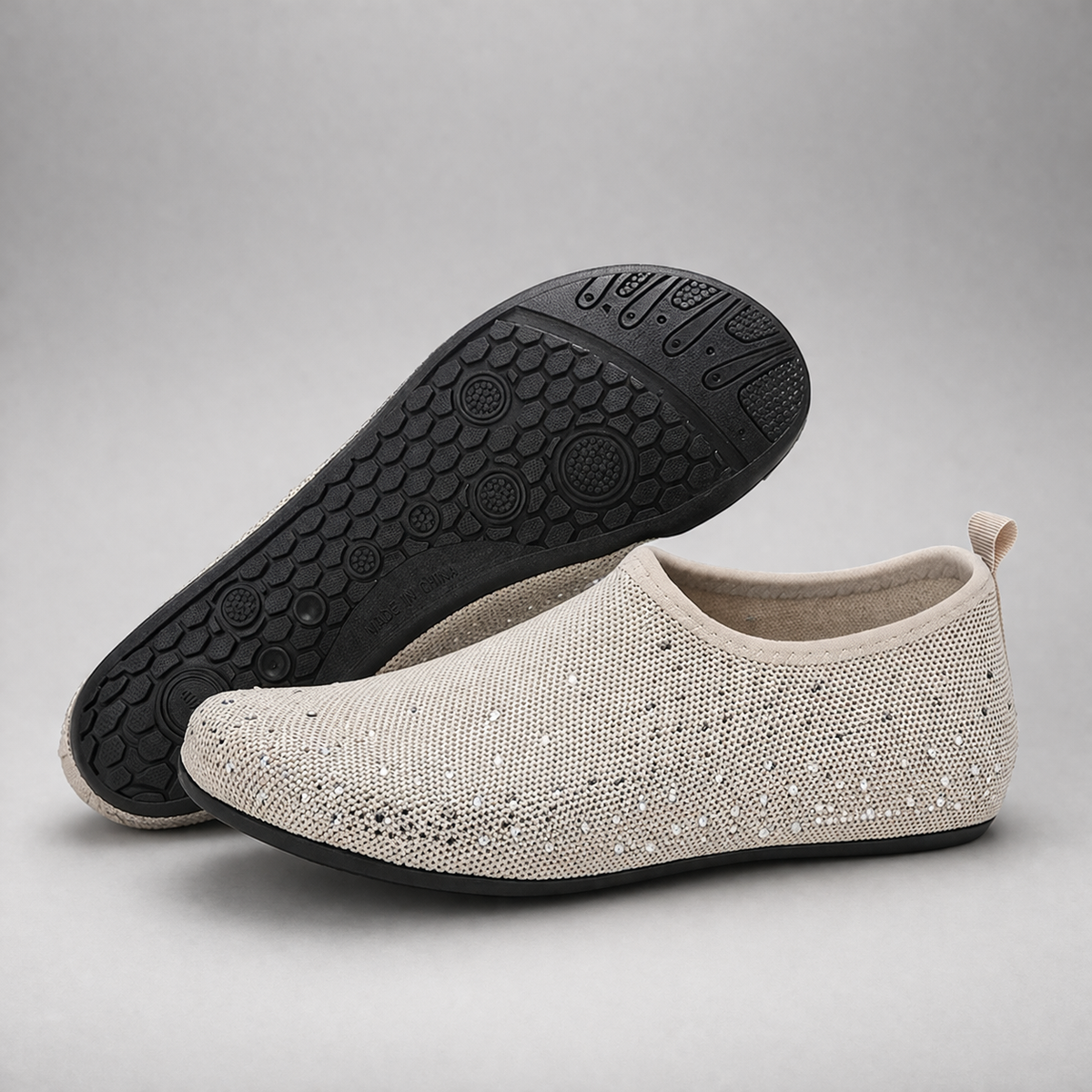 Sparkle Knit Slip-On Shoes