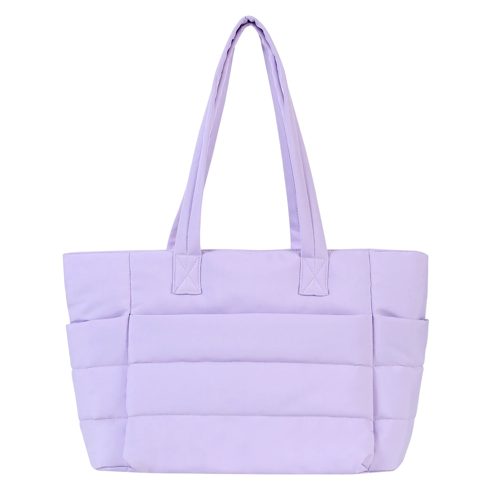 Quilted Puffer Laptop Tote Bag
