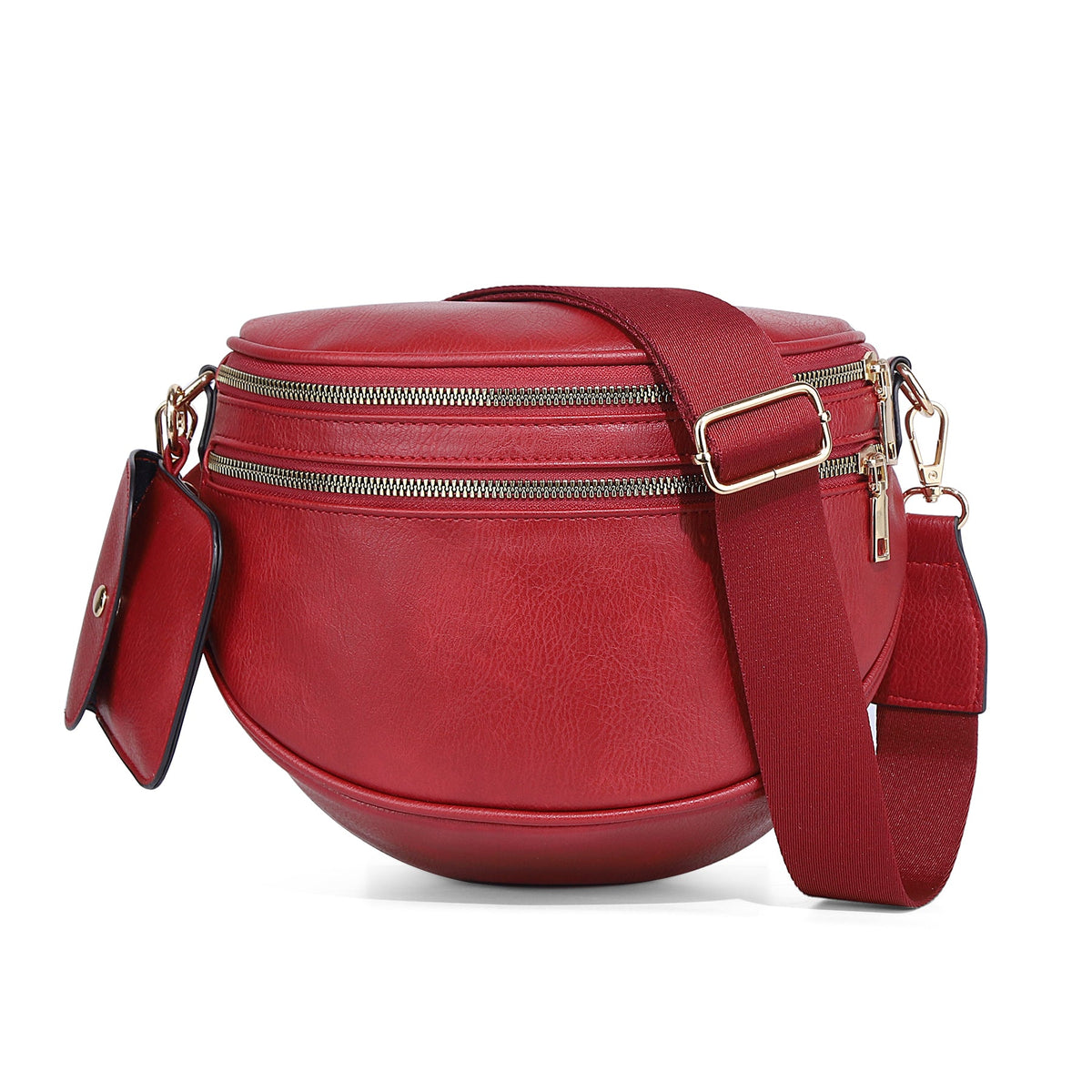 Half-Moon Crossbody Sling Bag with Mini Pouch