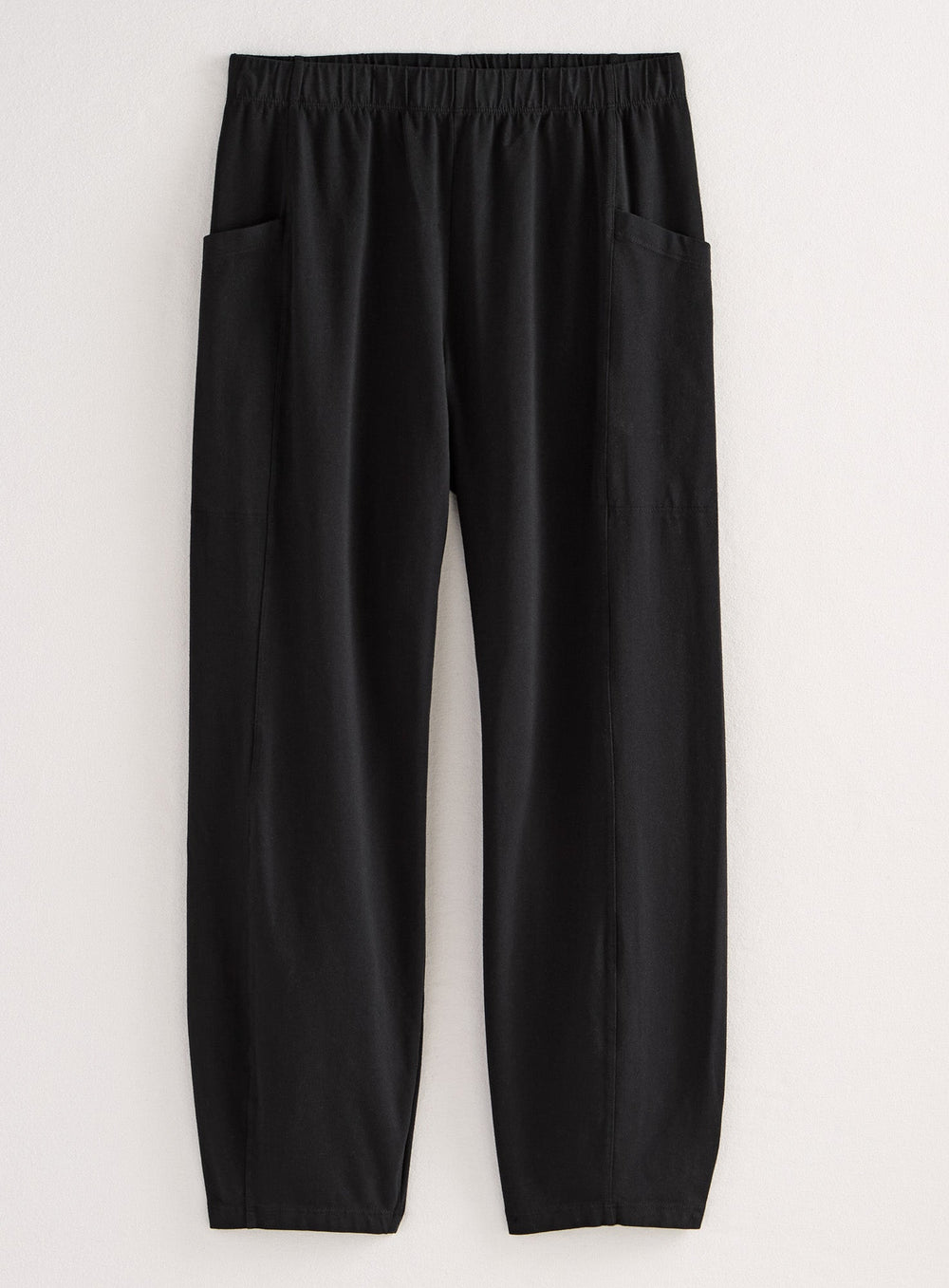 Mineral-Wash Pull-On Barrel Pants with Side Pockets
