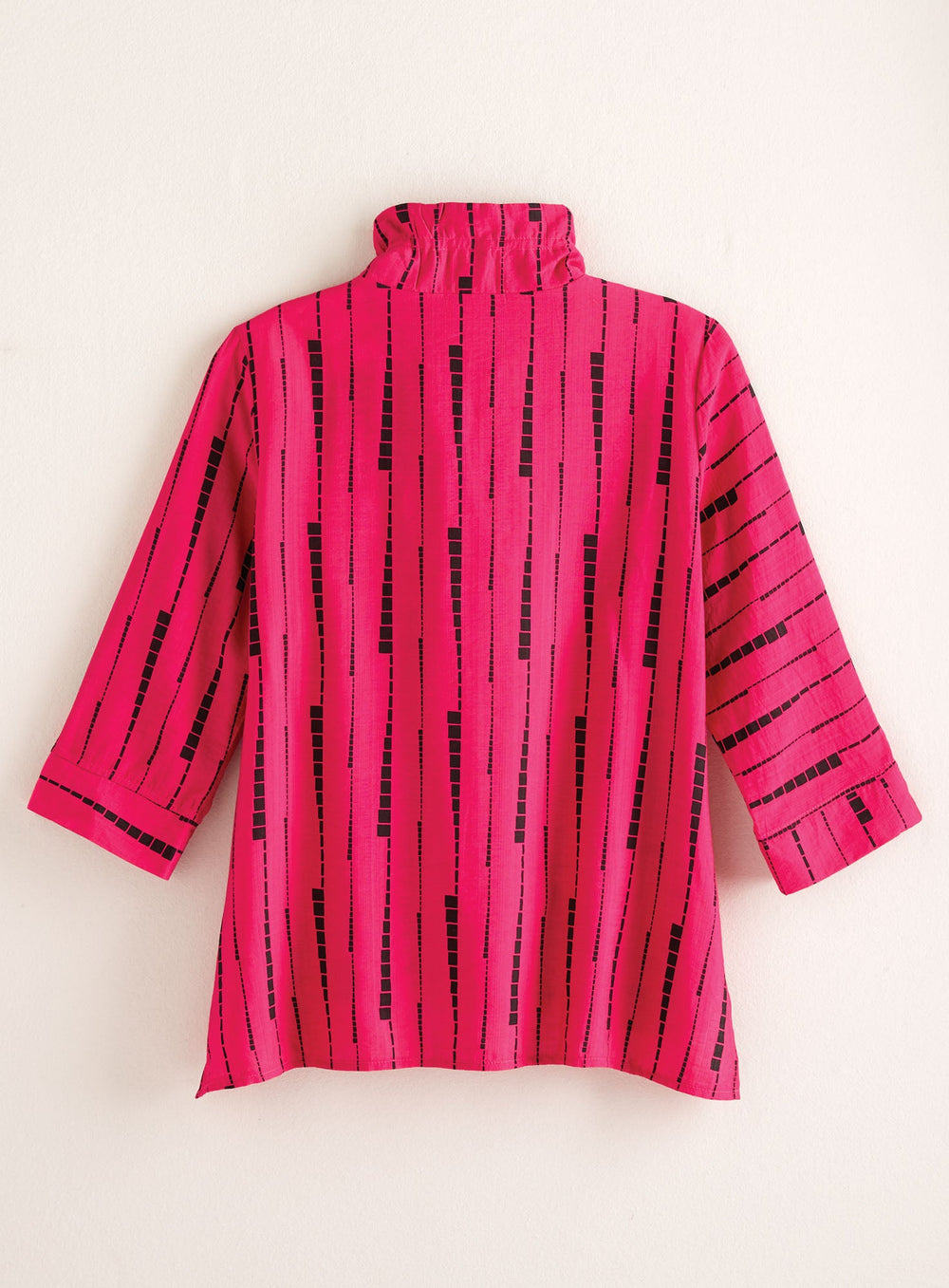 Brushstroke Stripe Wire-Collar Shirt Jacket