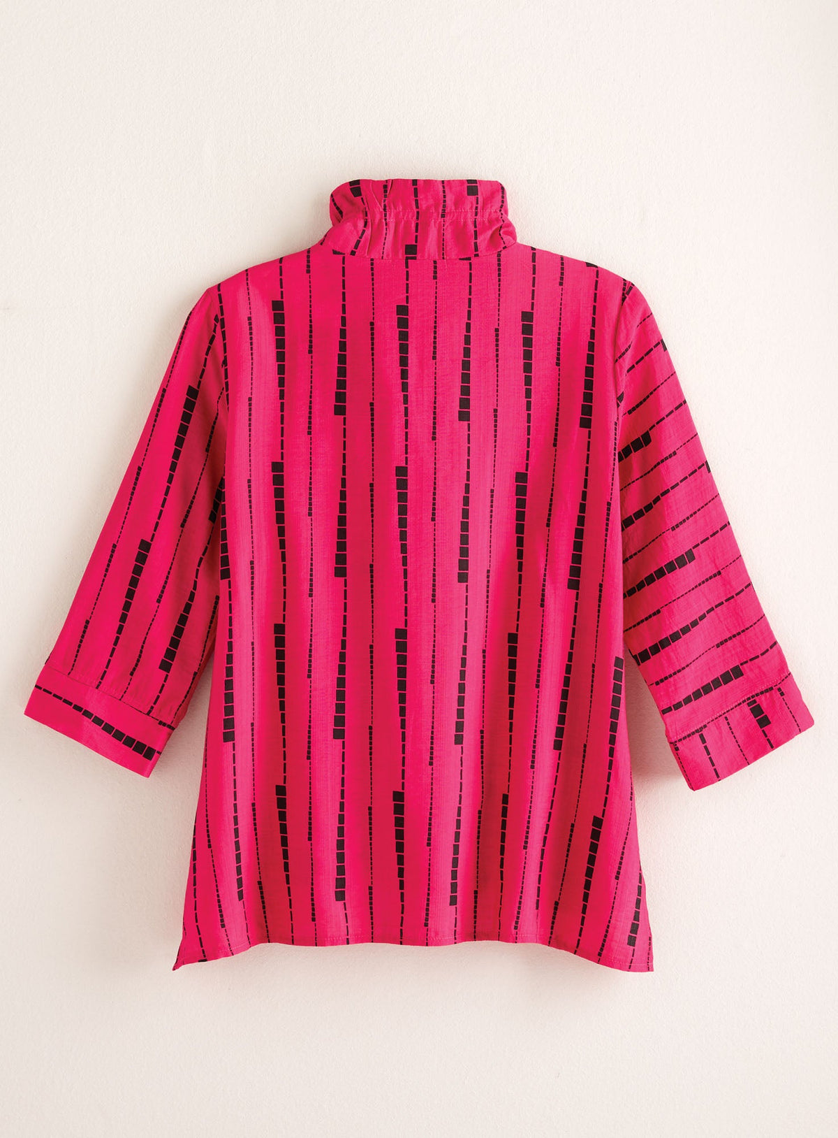 Brushstroke Stripe Wire-Collar Shirt Jacket