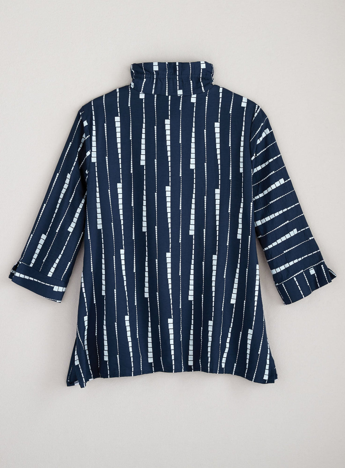 Brushstroke Stripe Wire-Collar Shirt Jacket